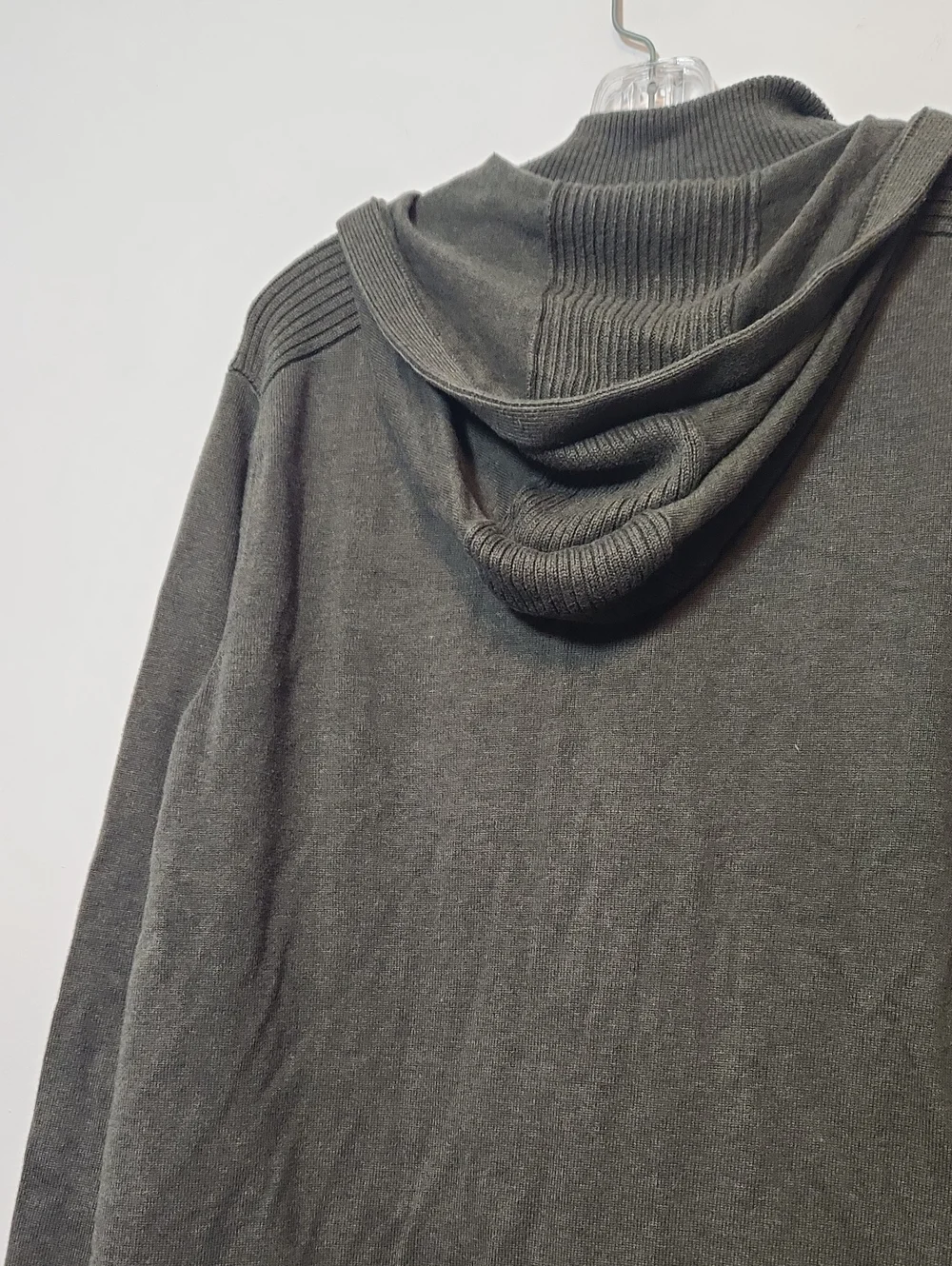 Banana Republic Olive Green Zip-Up Hooded Sweater XL Men's